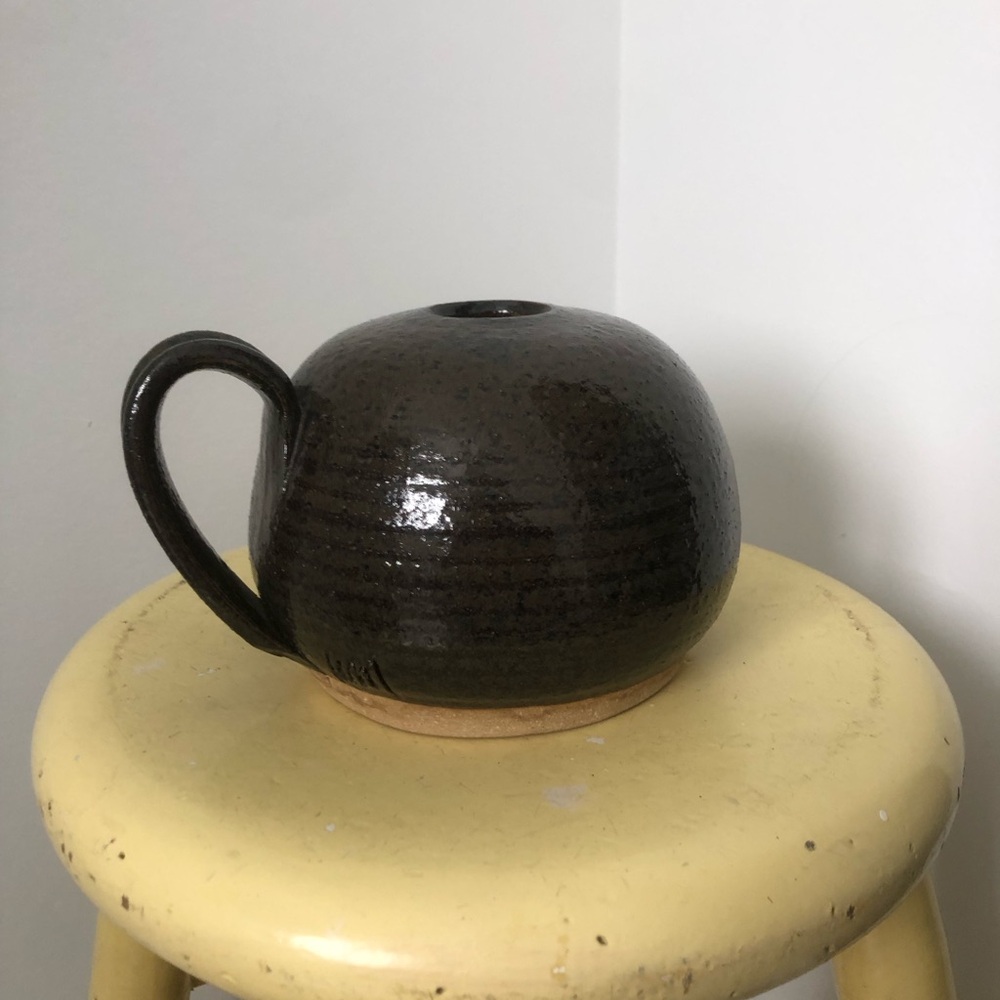 Dark Speckled‎ Pottery Bud Vase